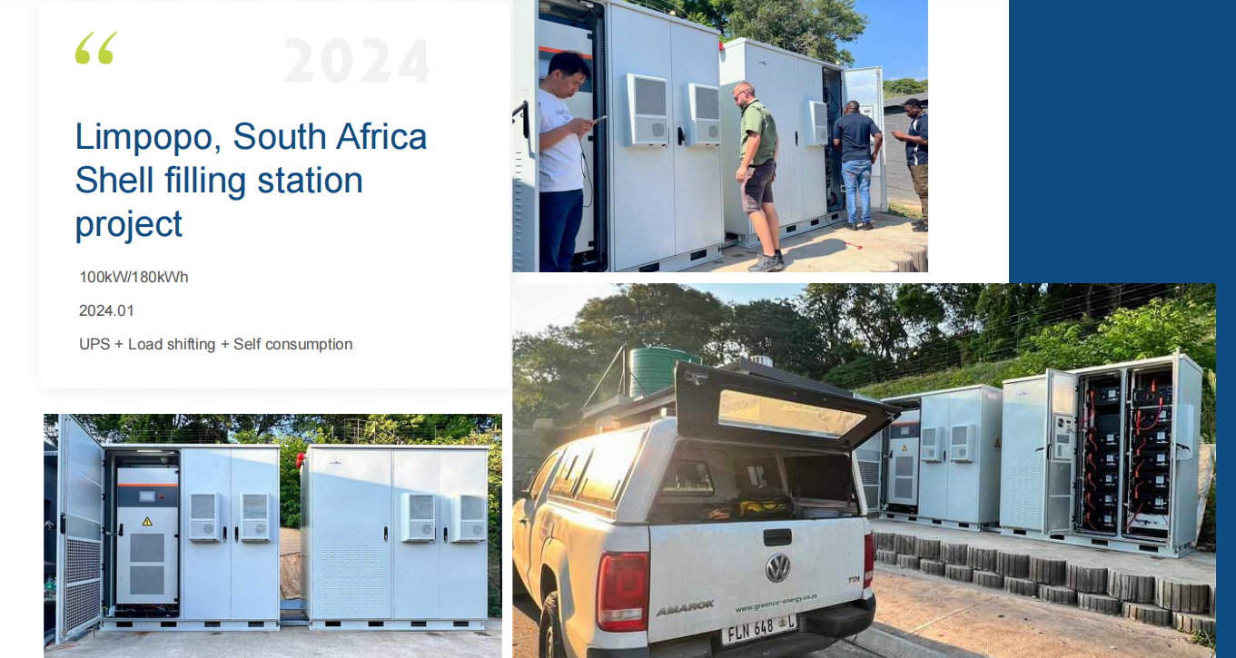 Limpopo, South Africa Shell filling station project 100kW/180kWh 2024.01 UPS + Load shifting + Selfc